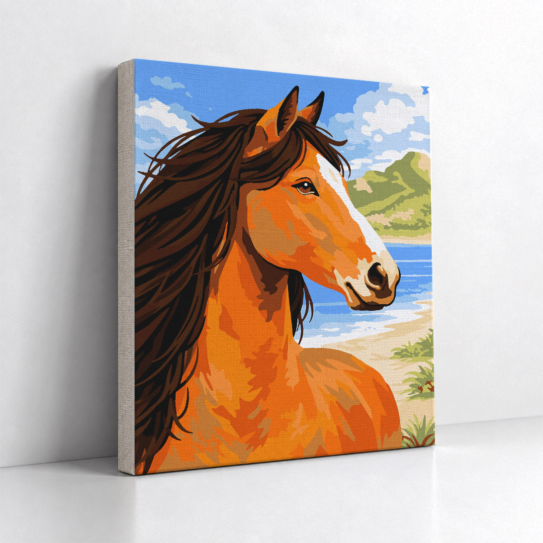 Kit Números – Caballo en la playa – Realista