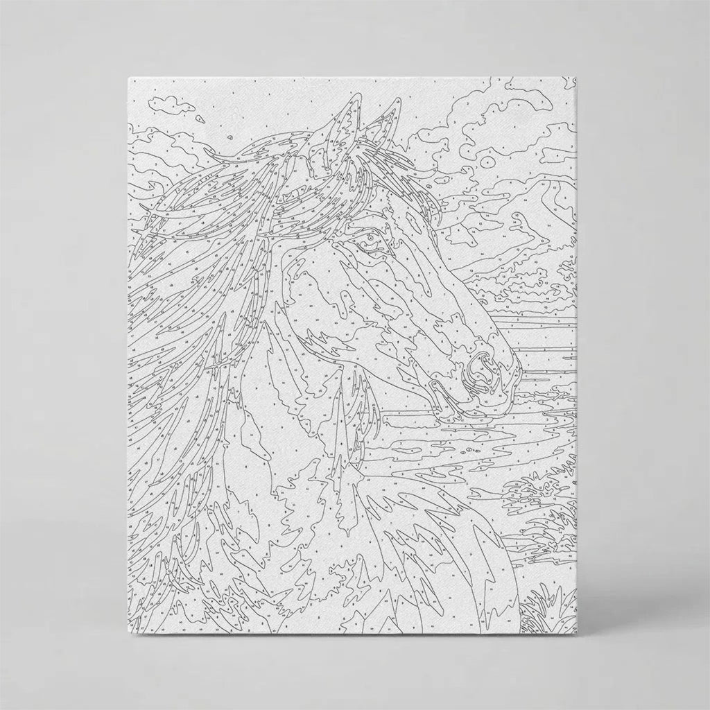 Kit Números – Caballo en la playa – Realista