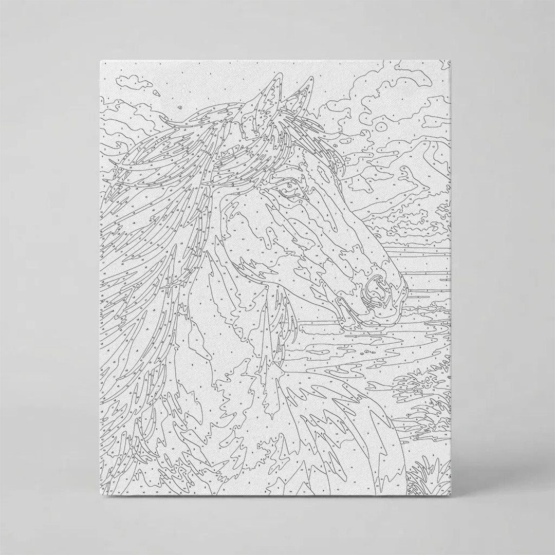Kit Números – Caballo en la playa – Realista