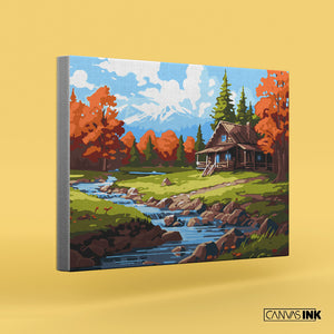 Kit Números – Cabaña en primavera – Realista