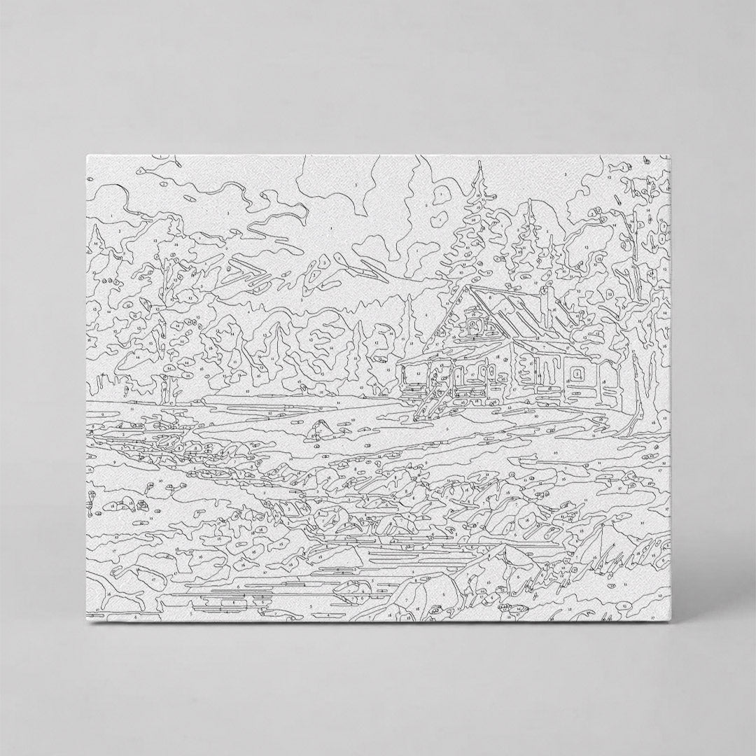 Kit Números – Cabaña en primavera – Realista