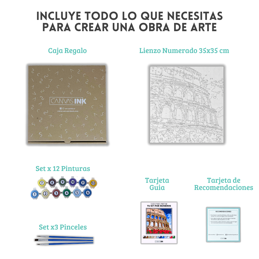 Kit Números – Coliseo Romano – Realista