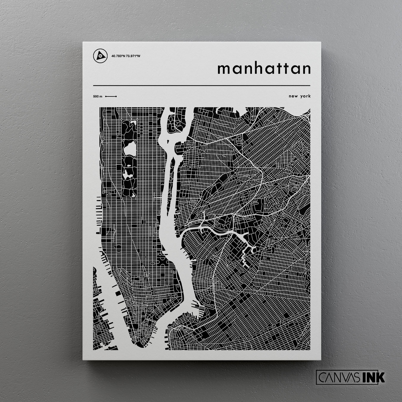 Lienzo Manhattan Map