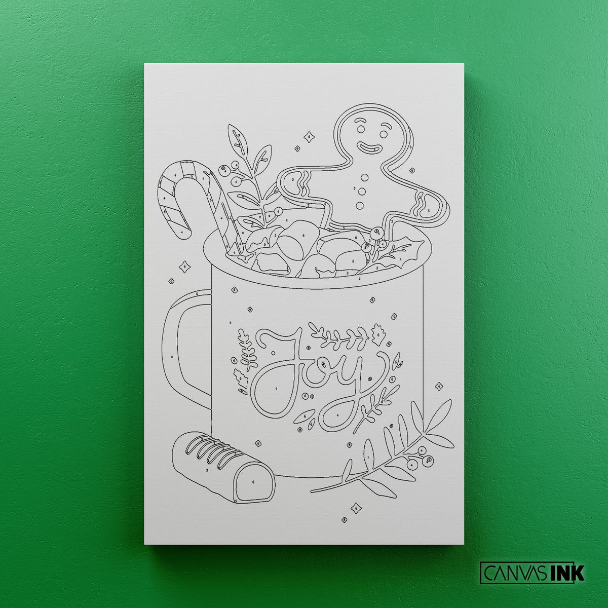 Mug Navideño - Kit números - Números
