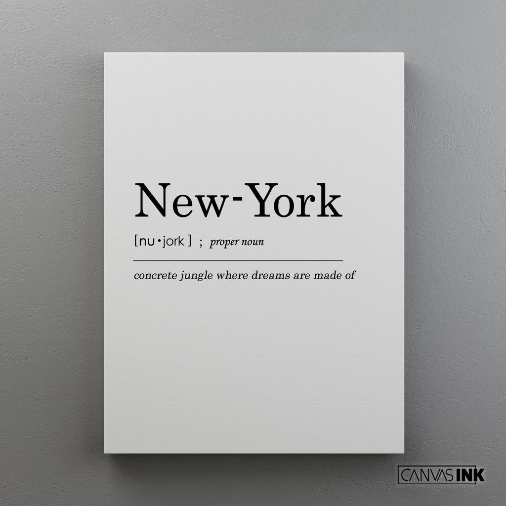 Lienzo New York Phrase